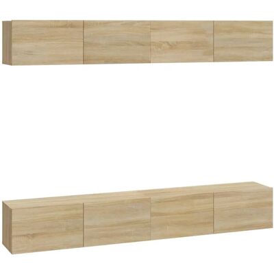vidaXL 3114192 Sonoma Eiche Wand-TV-Schrank-Set - TV Schrank vidaXL 3114192 Sonoma Eiche Wand-TV-Schrank-Set - TV Schrank