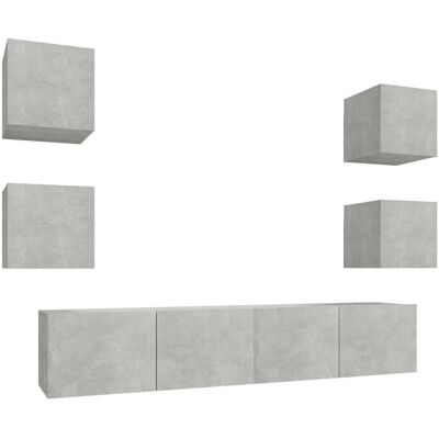 vidaXL 924651 Graues Beton TV-Schrank - TV/Unterhaltungssystem vidaXL 924651 Graues Beton TV-Schrank - TV/Unterhaltungssystem