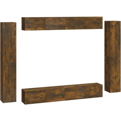 vidaXL TV-Schrank - Rauch Eiche - Wandmontage vidaXL TV-Schrank - Rauch Eiche - Wandmontage