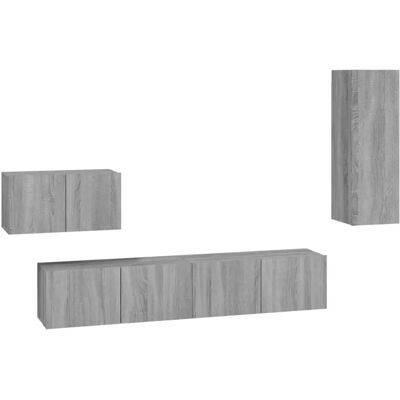 vidaXL TV-Sekretär Grau Sonoma - Holz vidaXL TV-Sekretär Grau Sonoma - Holz