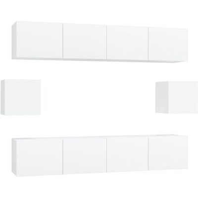 vidaXL 3114358 Weißes Holz-TV-Schrank - TV Schrank vidaXL 3114358 Weißes Holz-TV-Schrank - TV Schrank