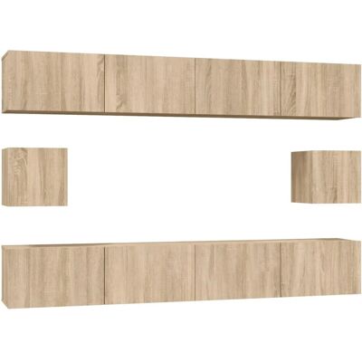 vidaXL Sonoma Eiche TV-Schrank - Moderner Holzaufbewahrung vidaXL Sonoma Eiche TV-Schrank - Moderner Holzaufbewahrung
