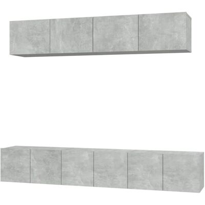 vidaXL 950476 Juego de muebles de TV 5 piezas gris hormigón vidaXL 950476 Juego de muebles de TV 5 piezas gris hormigón