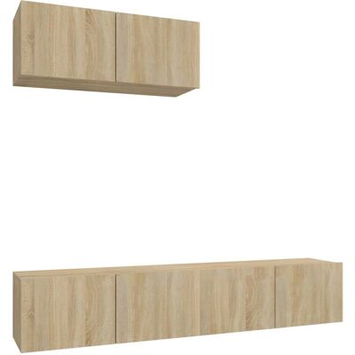 vidaXL Sonoma Eiche TV-Möbelset 3-teilig - TV-Schrank vidaXL Sonoma Eiche TV-Möbelset 3-teilig - TV-Schrank