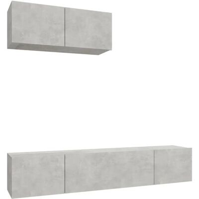 vidaXL 3114473 Meuble TV Gris Béton - Meuble de télévision - Publicité vidaXL 3114473 Meuble TV Gris Béton - Meuble de télévision - Publicité