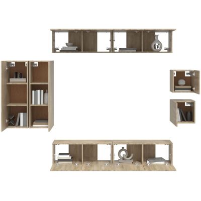 vidaXL TV Möbelset Sonoma Eiche 8-teilig - TV Schrank/Entertainment Center vidaXL TV Möbelset Sonoma Eiche 8-teilig - TV Schrank/Entertainment Center