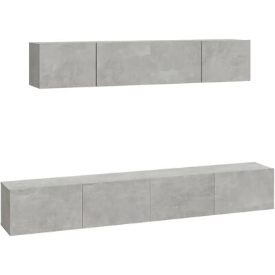 vidaXL 3114529 Moderner Wand-TV-Schrank in Beton-Grau - TV-Schrank vidaXL 3114529 Moderner Wand-TV-Schrank in Beton-Grau - TV-Schrank
