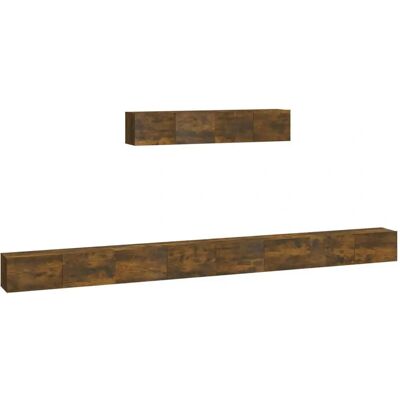 vidaXL Rauch Eichen 4-teiliges TV-Schrank-Set - Fernsehschrank vidaXL Rauch Eichen 4-teiliges TV-Schrank-Set - Fernsehschrank