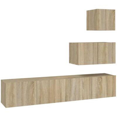 vidaXL Sonoma Eiche TV-Schrank - Modern, Wandmontage, Geräumig vidaXL Sonoma Eiche TV-Schrank - Modern, Wandmontage, Geräumig