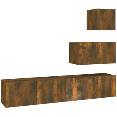 vidaXL 3114643 Räuchereiche TV-Schrank - TV-Schrank vidaXL 3114643 Räuchereiche TV-Schrank - TV-Schrank