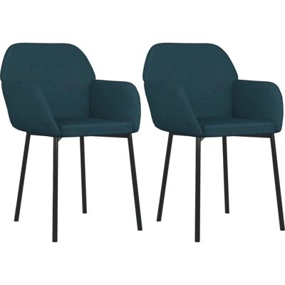 Vidaxl - Set van 2 velvet eetkamerstoelen Vidaxl - Set van 2 velvet eetkamerstoelen