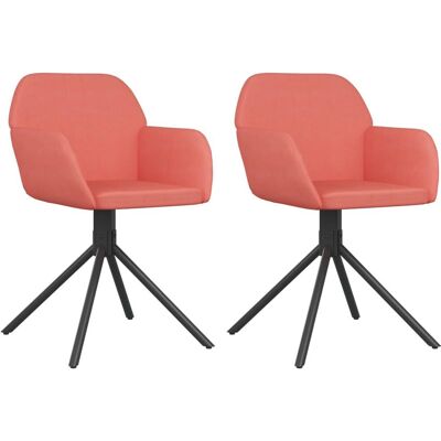 VidaXL 344744 Roze draaibare eettafelstoel - Eettafelstoel VidaXL 344744 Roze draaibare eettafelstoel - Eettafelstoel