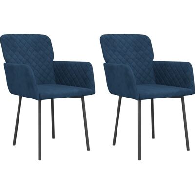 VIDAXL Blaue Samtveldinersessel - Esszimmerstühle VIDAXL Blaue Samtveldinersessel - Esszimmerstühle