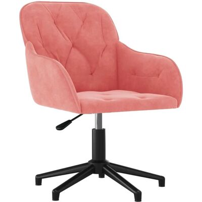 VidaXL Bürostuhl - Verstellbar Rosa Samt Drehbar - Bürostuhl VidaXL Bürostuhl - Verstellbar Rosa Samt Drehbar - Bürostuhl
