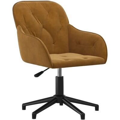 VidaXL Bürostuhl Modell 344864 mit Samt Braun Variante VidaXL Bürostuhl Modell 344864 mit Samt Braun Variante