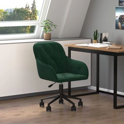 vidaXL Dunkelgrüner Samt-Bürostuhl - Bürostuhl vidaXL Dunkelgrüner Samt-Bürostuhl - Bürostuhl