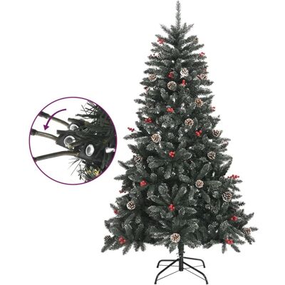 vidaXL Tekoälyinen joulukuusi jalustalla Vihreä 150 cm PVC vidaXL Tekoälyinen joulukuusi jalustalla Vihreä 150 cm PVC