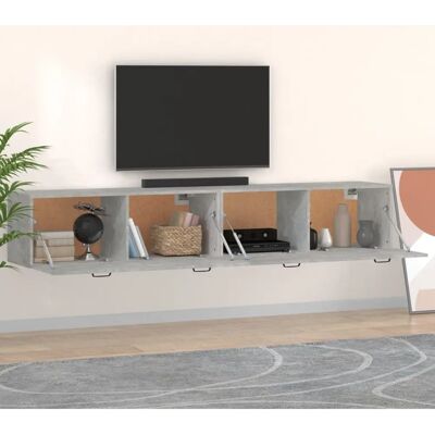 vidaXL Seinähyllyt 2 kpl Betoninen Harmaa 100x36.5x35 cm - Seinähyllyt vidaXL Seinähyllyt 2 kpl Betoninen Harmaa 100x36.5x35 cm - Seinähyllyt