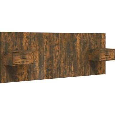 vidaXL Headboard with Cabinets Smoked Oak - Headboard/Footboard vidaXL Headboard with Cabinets Smoked Oak - Headboard/Footboard