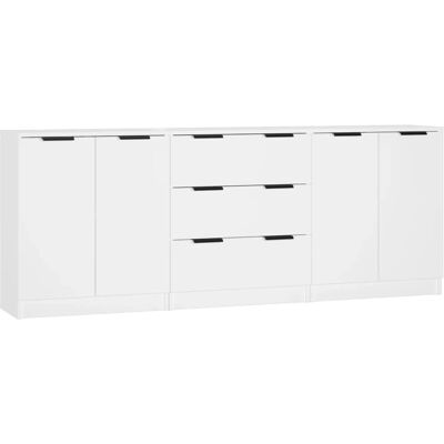 vidaXL Wit 3-delige Moderne Sideboards - Sideboards vidaXL Wit 3-delige Moderne Sideboards - Sideboards