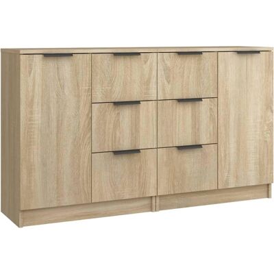 vidaXL Sonoma Eiken 2 Dressoirs - Dressoir vidaXL Sonoma Eiken 2 Dressoirs - Dressoir