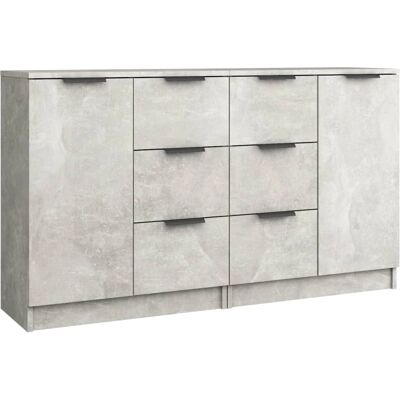vidaXL 2x Dressoirs Betongrijs - Dressoirs vidaXL 2x Dressoirs Betongrijs - Dressoirs