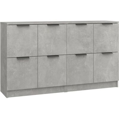 vidaXL 2x Sideboards Concrete Grey - Storage Cabinet vidaXL 2x Sideboards Concrete Grey - Storage Cabinet