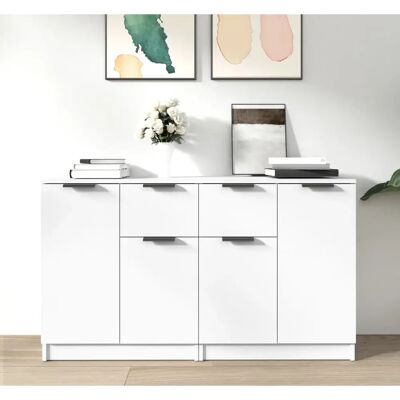 vidaXL 2x Sideboards van spaanplaat - Wit vidaXL 2x Sideboards van spaanplaat - Wit