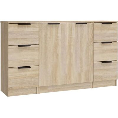 vidaXL Sonoma Eichen Sideboard - Minimalistischer Stauraum vidaXL Sonoma Eichen Sideboard - Minimalistischer Stauraum