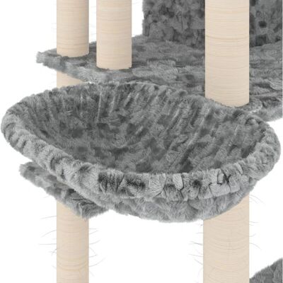 vidaXL Cat tree with sisal scratching posts 191 cm - light grey vidaXL Cat tree with sisal scratching posts 191 cm - light grey