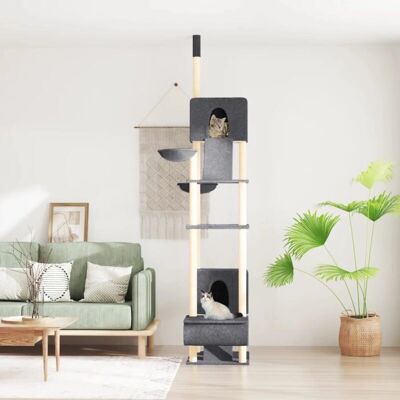 vidaXL Vloer tot Plafond Kattenboom 277-303 cm - Krabpaal vidaXL Vloer tot Plafond Kattenboom 277-303 cm - Krabpaal