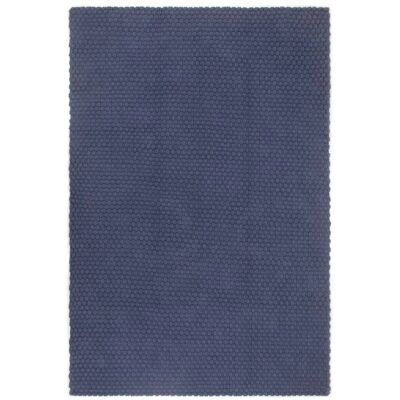 vidaXL Modell - Baumwollteppich - Indoor-Teppich - Rechteckig, Marineblau vidaXL Modell - Baumwollteppich - Indoor-Teppich - Rechteckig, Marineblau