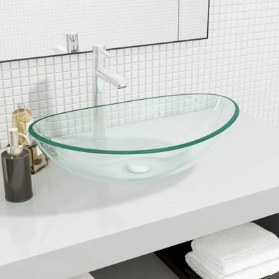 vidaXL Wasbak van gehard glas - Badkamer wastafel vidaXL Wasbak van gehard glas - Badkamer wastafel