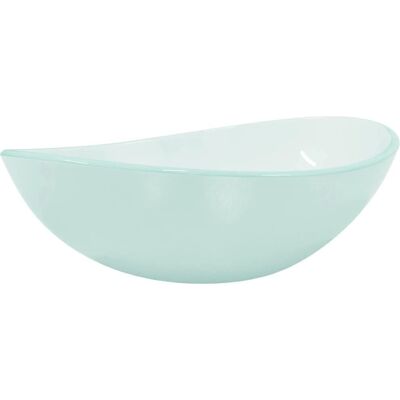 vidaXL Badkamerwasbak - Veiligheidsglas - Crème - Modern ontwerp vidaXL Badkamerwasbak - Veiligheidsglas - Crème - Modern ontwerp