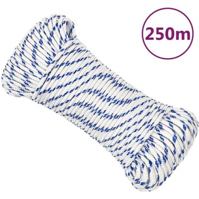 vidaXL Corde marine blanche et bleue Bobine de ligne de bateau en polypropylène - Corde marine - Publicité vidaXL Corde marine blanche et bleue Bobine de ligne de bateau en polypropylène - Corde marine - Publicité