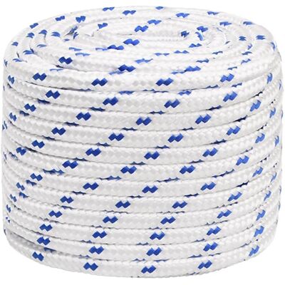 vidaXL Witte Blauwe Marine Rope 18mm 25m Bootlijn Polypropyleen vidaXL Witte Blauwe Marine Rope 18mm 25m Bootlijn Polypropyleen