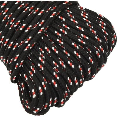 vidaXL Marine Rope Sort Rød 25m - Marine Rope vidaXL Marine Rope Sort Rød 25m - Marine Rope