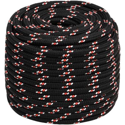 vidaXL Boot Rope Zwart 18 mm 25 m Polypropyleen - Marine Rope vidaXL Boot Rope Zwart 18 mm 25 m Polypropyleen - Marine Rope
