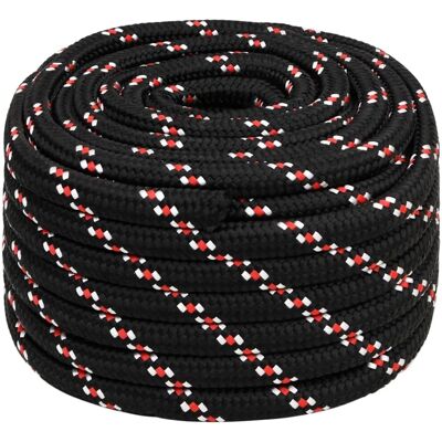 vidaXL Boat Rope Black Red 20mm 25m Polypropylene Marine Line - Marine Rope vidaXL Boat Rope Black Red 20mm 25m Polypropylene Marine Line - Marine Rope