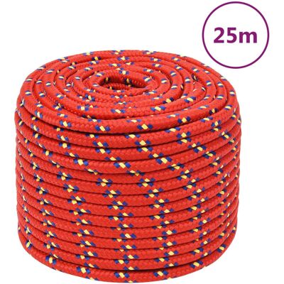 vidaXL Botentouw Rood 12 mm 25 m Polypropyleen - Bootsline vidaXL Botentouw Rood 12 mm 25 m Polypropyleen - Bootsline