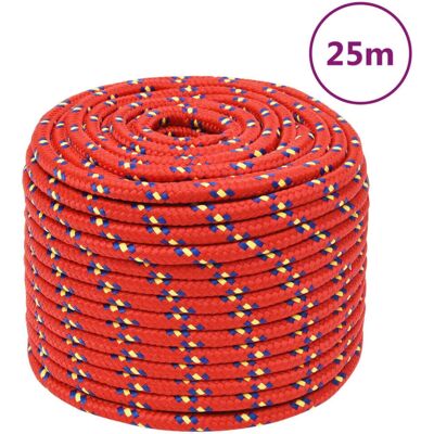 vidaXL Corde Marine Rouge 14 mm/ 25 m - Corde de Quai vidaXL Corde Marine Rouge 14 mm/ 25 m - Corde de Quai