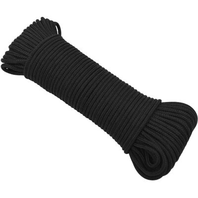 vidaXL Czarna 4mm 25m Lina morska - Lina morska vidaXL Czarna 4mm 25m Lina morska - Lina morska