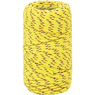vidaXL Bådrejte Gul 2 mm 100 m Polypropylen - Bådeline vidaXL Bådrejte Gul 2 mm 100 m Polypropylen - Bådeline