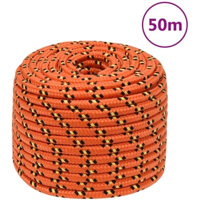 vidaXL 14 mm/ 50 m Orange Marine Rope - Marine Rope vidaXL 14 mm/ 50 m Orange Marine Rope - Marine Rope