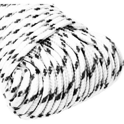 vidaXL Boot Rope Geflochten Weiß 4 mmx250 m Polyester - Boot Rope vidaXL Boot Rope Geflochten Weiß 4 mmx250 m Polyester - Boot Rope