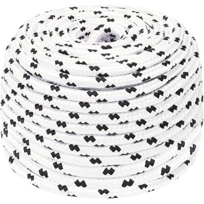 vidaXL Corde de bateau blanche 6 mmx100 m Polyester - Corde de bateau vidaXL Corde de bateau blanche 6 mmx100 m Polyester - Corde de bateau