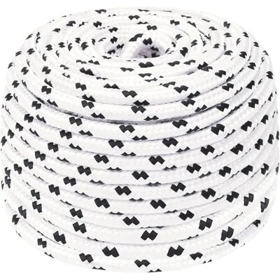 vidaXL Boat Rope White 8 mmx100 m Polyester - Boat Rope vidaXL Boat Rope White 8 mmx100 m Polyester - Boat Rope