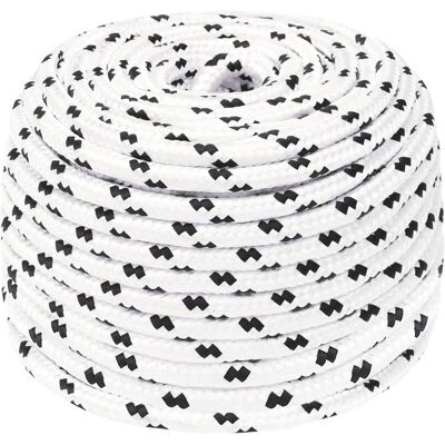 vidaXL Corde de Bateau Blanche 10 mmx25 m Polyester - Corde pour bateau - Publicité vidaXL Corde de Bateau Blanche 10 mmx25 m Polyester - Corde pour bateau - Publicité