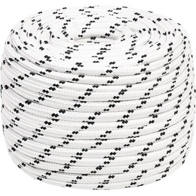 vidaXL 14 mmx100 m White/Black Braided Boat Rope - Boat Rope vidaXL 14 mmx100 m White/Black Braided Boat Rope - Boat Rope