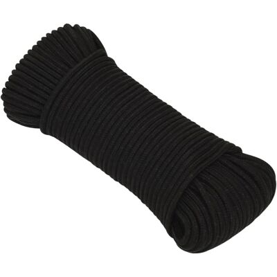 vidaXL Sorte 5 mm/50 m Polyester Flettet Reb - Reb vidaXL Sorte 5 mm/50 m Polyester Flettet Reb - Reb